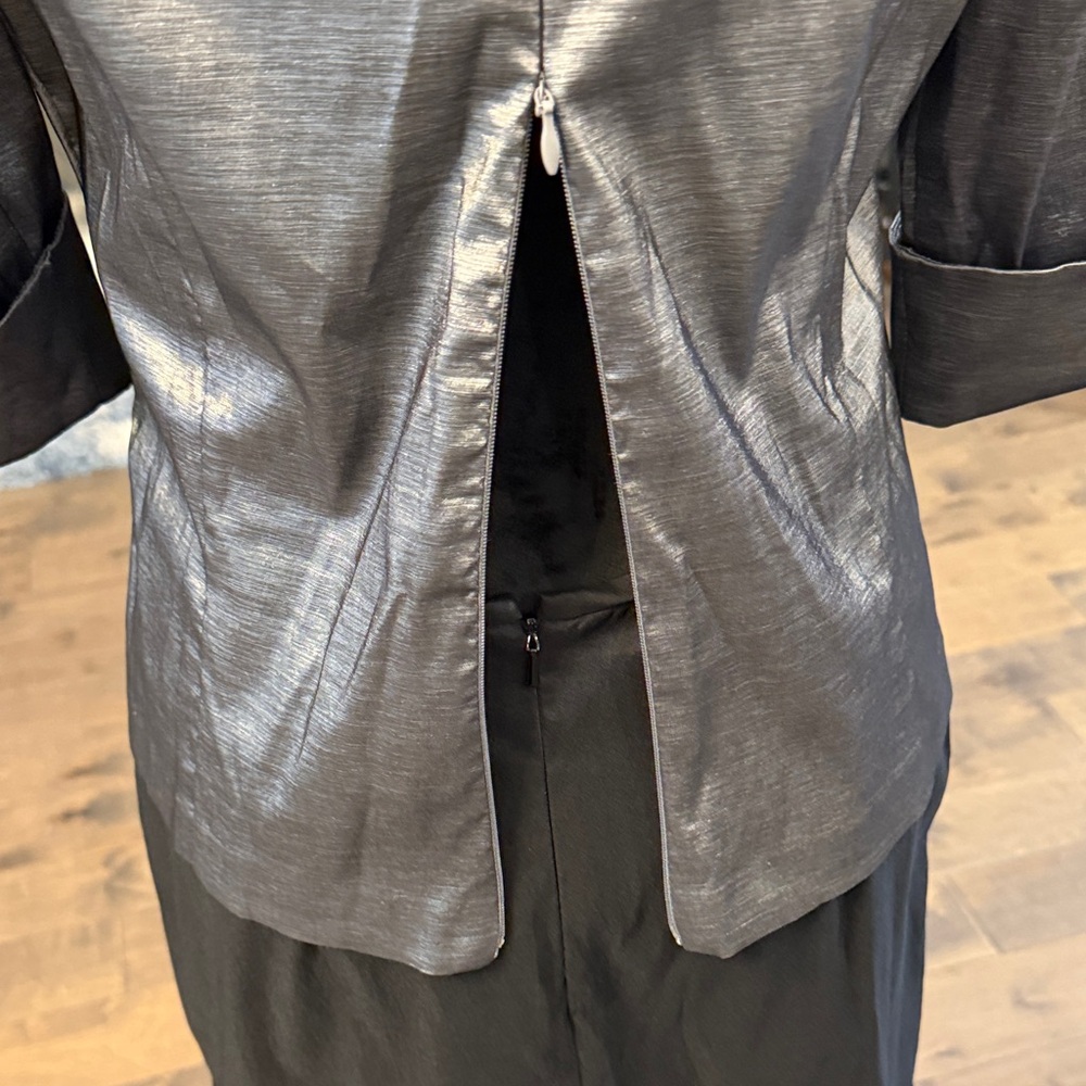 Chic Silver and Black Maxi Dress - Picture 9 of 10